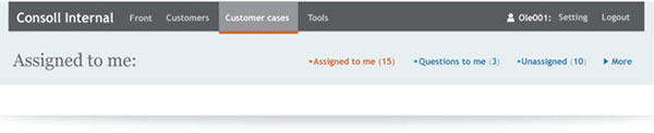 Consoll internal wireframe